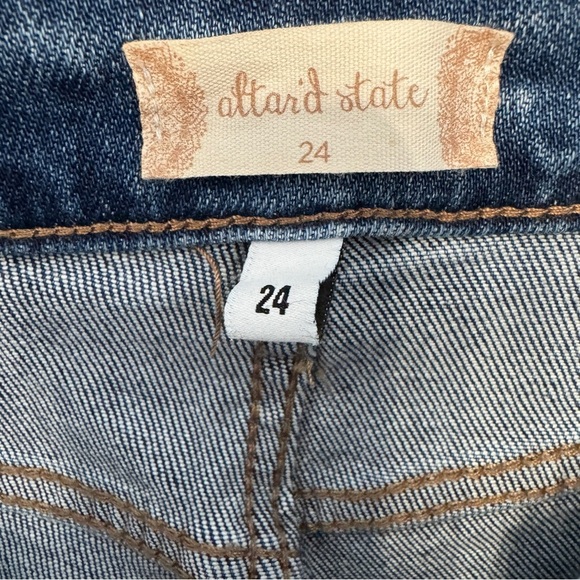 Altar’d State Distressed Jeans Size 24 NWT Cropped Raw Hem Ankle - Picture 7 of 9